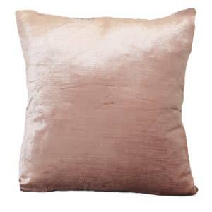 40cm Metallic Pink Velvet Cushion