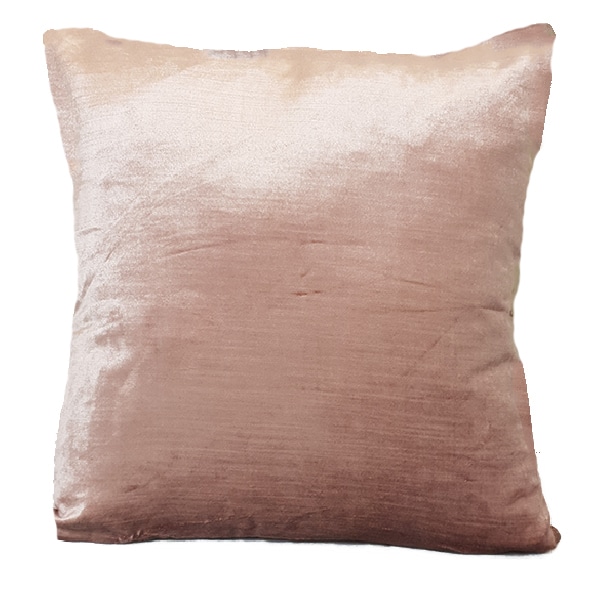 40cm Metallic Pink Velvet Cushion