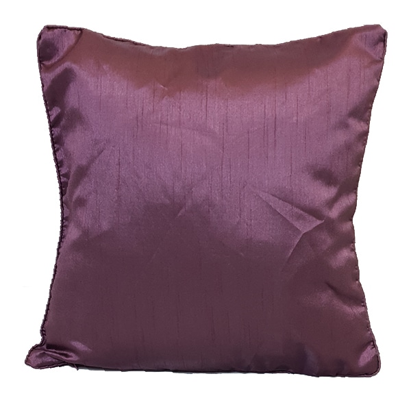 40cm Textured Satin Purple Cushion