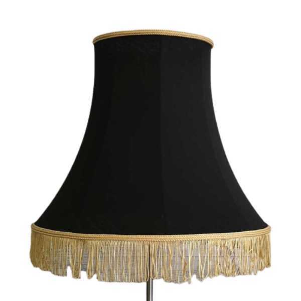 Empire Black Lamp Shade with Gold Trim