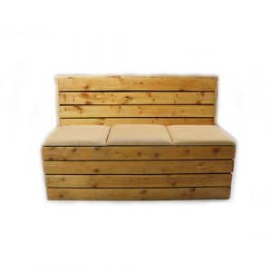 Rustic Bench Seat With Back