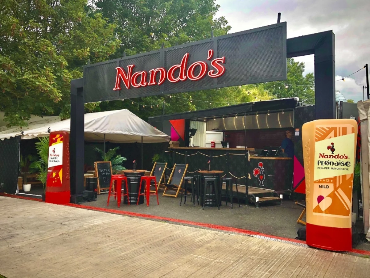 Battersea power station conference rustic pallet furniture hire